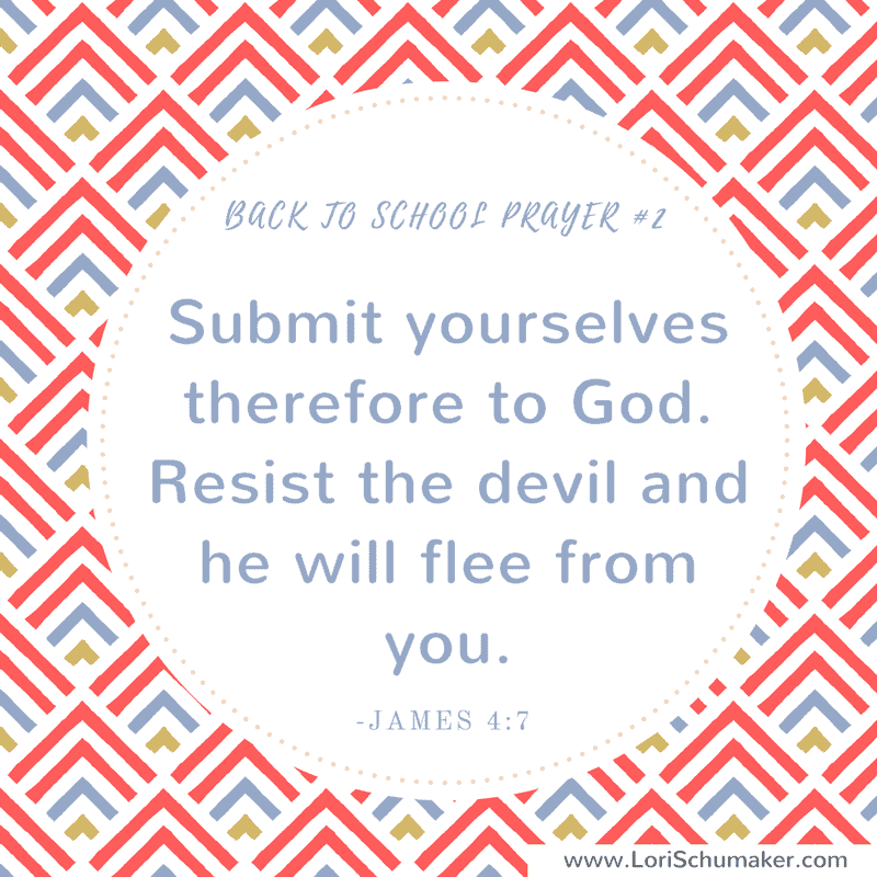 Instead of letting fear or chaos take over your life, pray these back to school Bible verses for your children. Preparing with prayer is the most powerful thing any parent can do. Print these free prayer cards for instant encouragement! James 4:7 #printableprayercards #printablebibleversecards #bibleverses #hope #parenting #christianparenting #backtoschool #pandemiceducation #prayer #motherhood #godslove