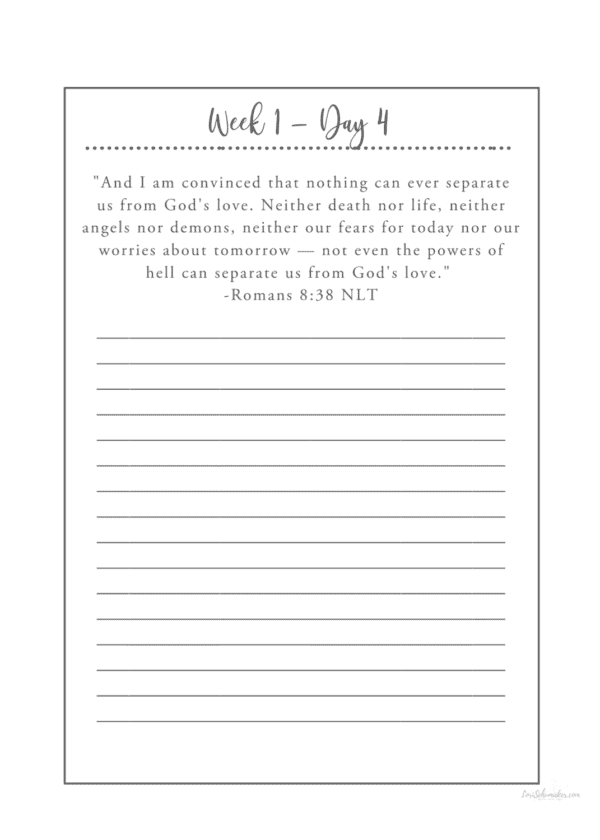 The Journal will help you deepen your faith and experience the fullness of God's unconditional love. A free supplement to the content provided in the original series. #journal #freeprintablejournal #godslove #faith #hope #series #unconditionallove #biblestudy #bibleverses #prayer