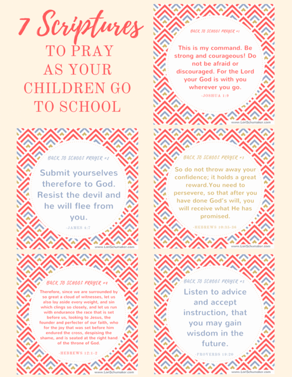 Instead of letting fear or chaos take over your life, pray these back to school Bible verses for your children. Preparing with prayer is the most powerful thing any parent can do. Print these free prayer cards for instant encouragement! #printableprayercards #printablebibleversecards #bibleverses #hope #parenting #christianparenting #backtoschool #pandemiceducation #prayer #motherhood #godslove